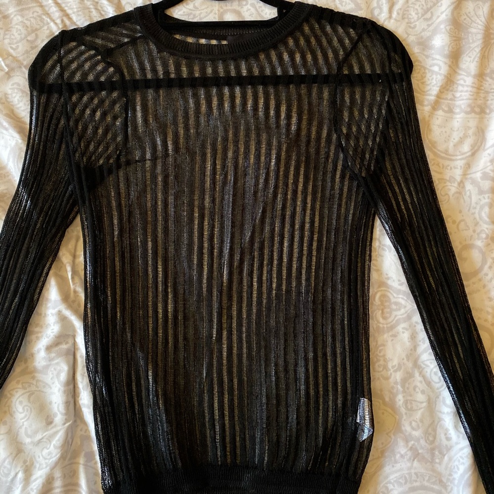 Sheer long sleeved top